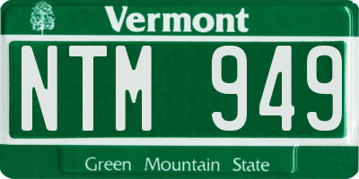 VT license plate NTM949
