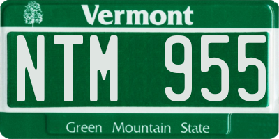 VT license plate NTM955