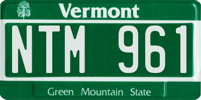VT license plate NTM961