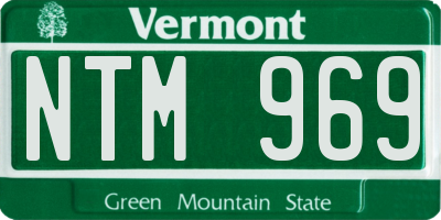 VT license plate NTM969