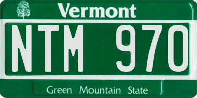 VT license plate NTM970