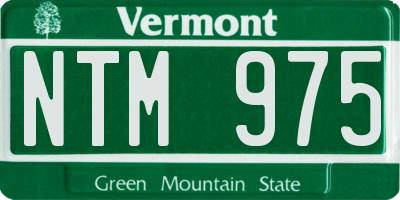 VT license plate NTM975