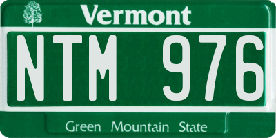 VT license plate NTM976