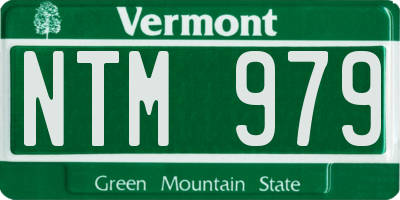 VT license plate NTM979