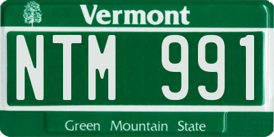 VT license plate NTM991