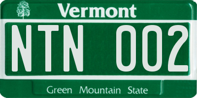 VT license plate NTN002