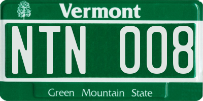 VT license plate NTN008