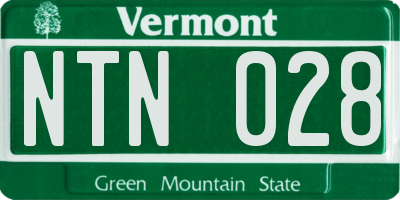 VT license plate NTN028