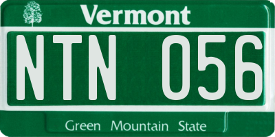 VT license plate NTN056