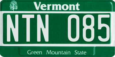 VT license plate NTN085