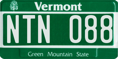 VT license plate NTN088