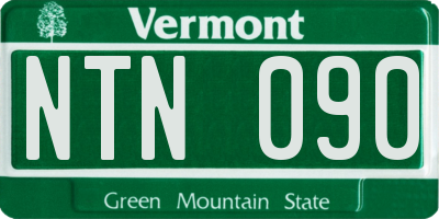 VT license plate NTN090