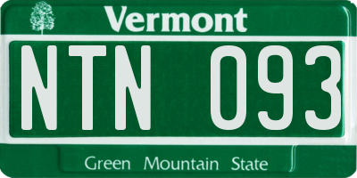 VT license plate NTN093