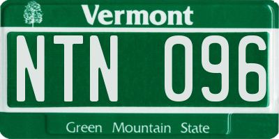 VT license plate NTN096