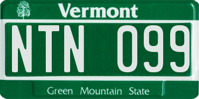 VT license plate NTN099