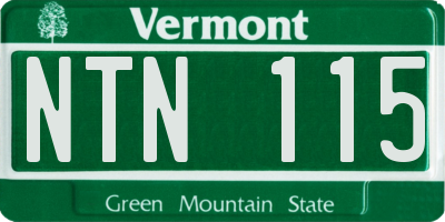 VT license plate NTN115