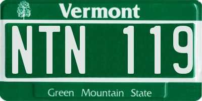 VT license plate NTN119