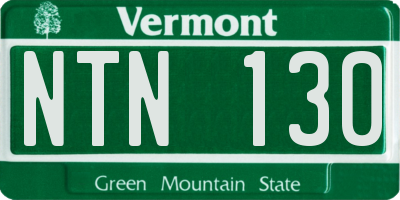 VT license plate NTN130