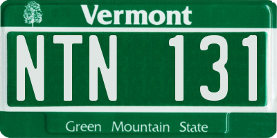 VT license plate NTN131