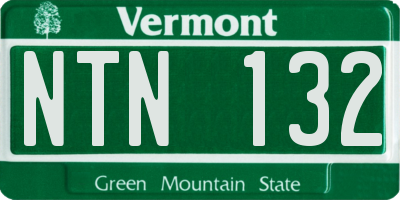 VT license plate NTN132