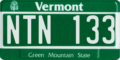 VT license plate NTN133