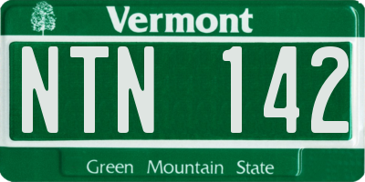 VT license plate NTN142