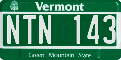 VT license plate NTN143