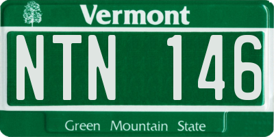 VT license plate NTN146