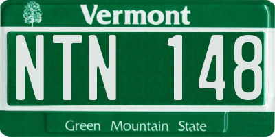 VT license plate NTN148