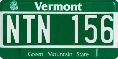 VT license plate NTN156