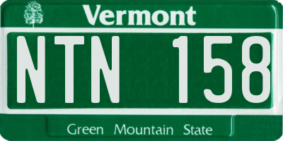 VT license plate NTN158