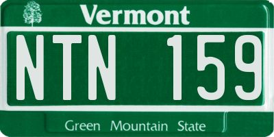VT license plate NTN159