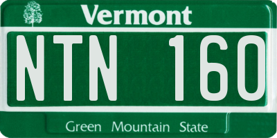 VT license plate NTN160