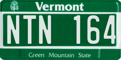 VT license plate NTN164