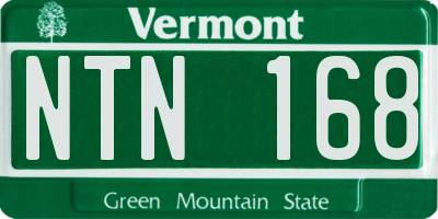 VT license plate NTN168