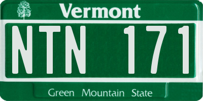VT license plate NTN171