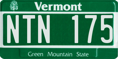 VT license plate NTN175