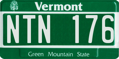VT license plate NTN176