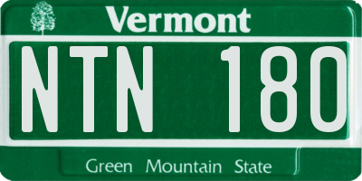 VT license plate NTN180