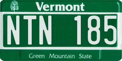 VT license plate NTN185
