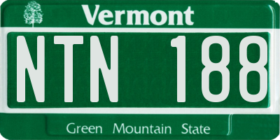 VT license plate NTN188