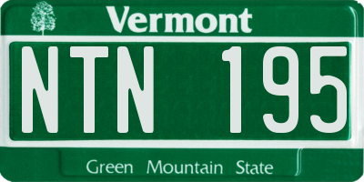 VT license plate NTN195