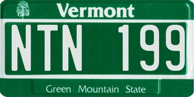 VT license plate NTN199