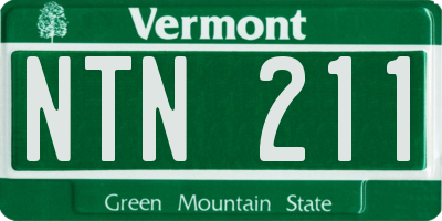 VT license plate NTN211