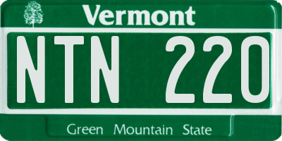 VT license plate NTN220
