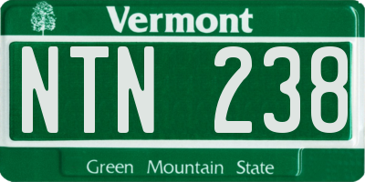 VT license plate NTN238