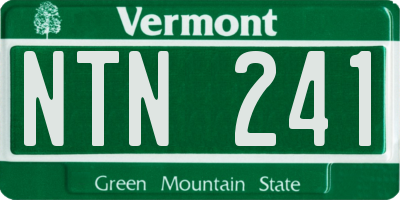 VT license plate NTN241