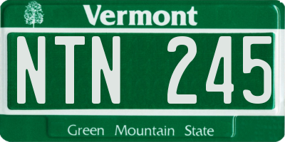 VT license plate NTN245