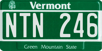 VT license plate NTN246