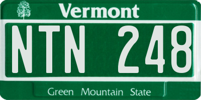 VT license plate NTN248